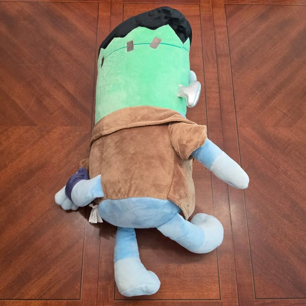 Dan Dee Plush 24in Bluey Frankenstein Halloween Large Stuffed Toy Blue Green